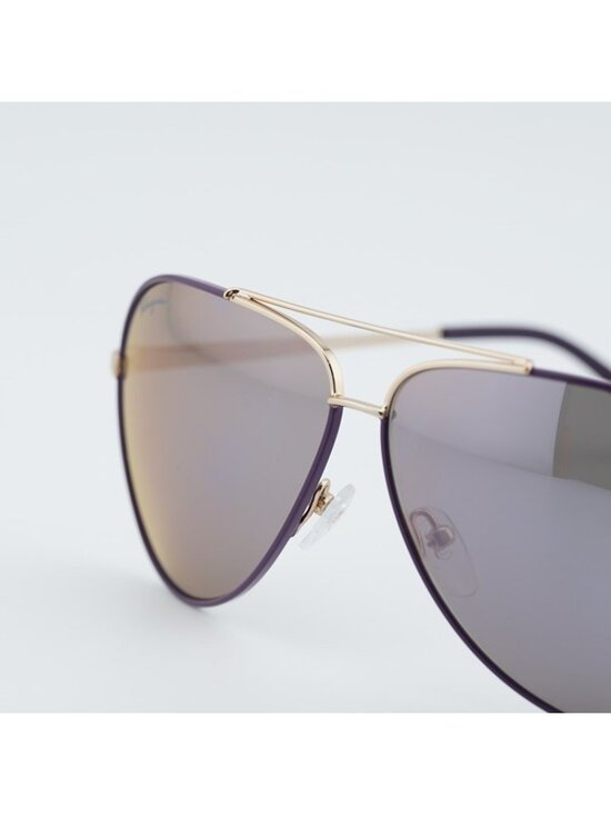 Salvatore Ferragamo SF131S 736 Sunglasses Gold / Black Aviator Frame main image 7